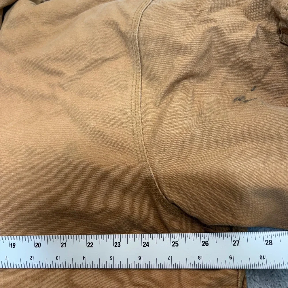 Old Mill Work Jacket Mens XL Brown Cotton Canvas Hooded Insulated Full Zip Heavy